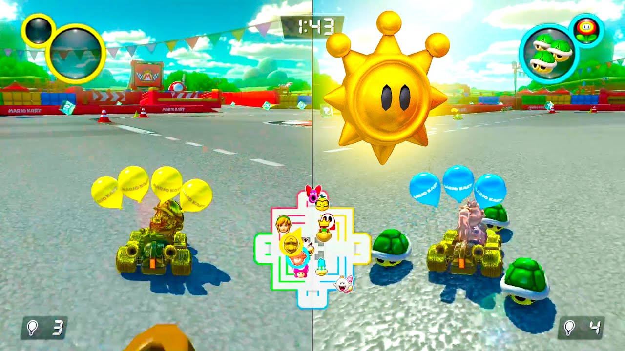 Mario Kart 8 Deluxe – Battle 2 Players Gameplay Multiplayer - YouTube