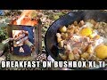 Cooking Breakfast on Bush Box XL Titanium Hobo Stove