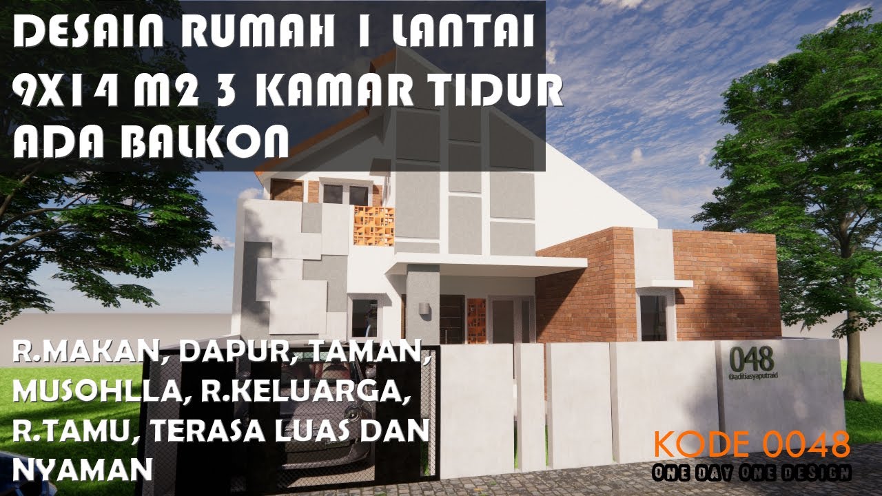  Desain  Rumah  9x14 3 Kamar  YouTube