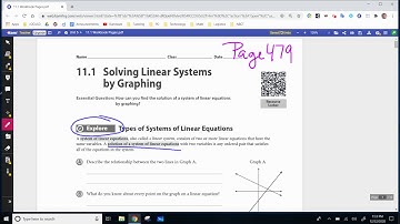 11.1 Solving Systems by Graphing (Part 1)
