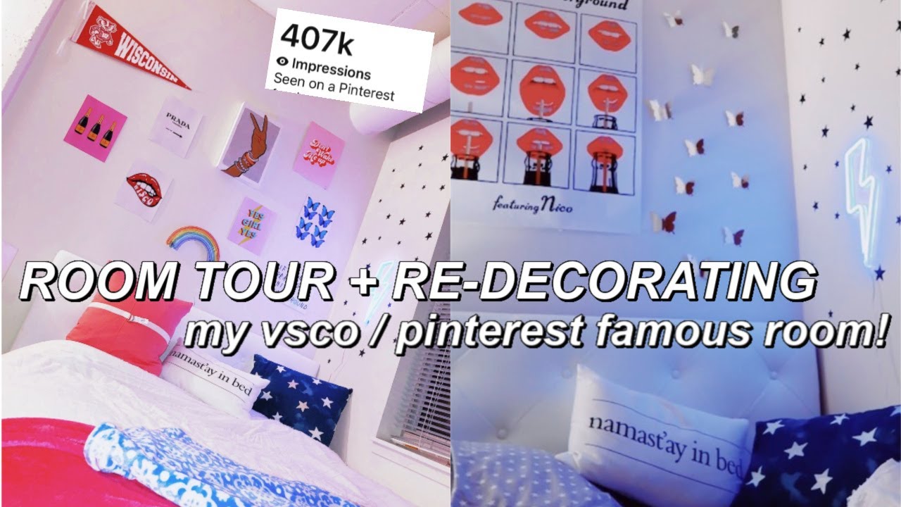 room tour + re-decorating my VSCO / Pinterest famous room! - YouTube