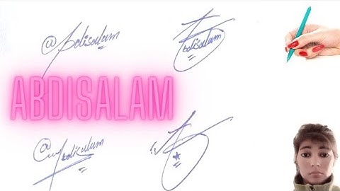 Abdisalam name signature with arooj