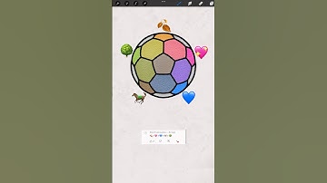 What Color Do Mixed Emojis Make? 🍂+💖+💙+🐎+🌳=? #colormixing #procreate #emojimixing #colourmixing