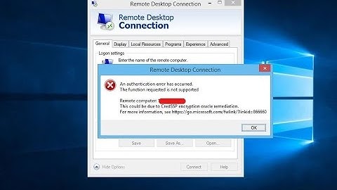 How to Fix Credssp Encryption Oracle Remediation Error | Remote Desktop Connection