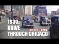 Driving Downtown In Chicago In The 1930s