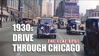 Driving Downtown In Chicago In The 1930s