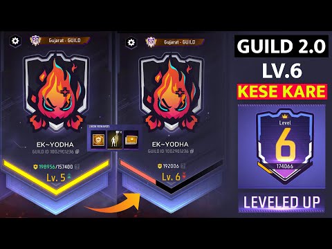 Guild 2.0 Level Up Problem Free Fire | Guild Level 6 Kaise Kare | Guild LvL 6 Maintenance Cost