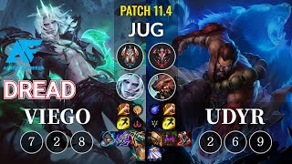 AF Dread Viego vs Udyr Jungle - KR Patch 11.4