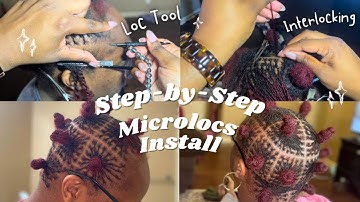 Sisterlocs?! DIY Interlock Microlocs Install | POV | Step by Step | Grid Pattern Clean Parts | Pt 1