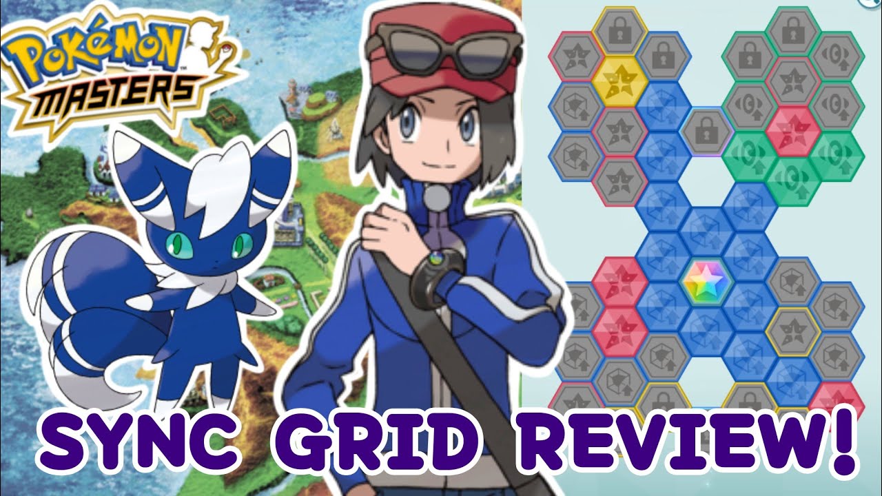 CALEM AND MEOWSTIC SYNC GRID REVIEW! || POKEMON MASTERS #68