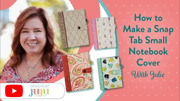 How to Make an In The Hoop Snap Tab Small Notebook Cover | Designs by JuJu