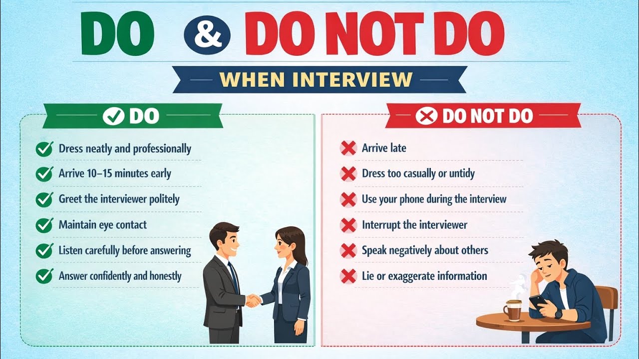 Modul 6 : DO & DO NOT DO when Interview 