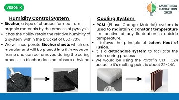 SIH PS ID:25053 Improved Onion Storage Technology For Enhancing Shelf Life Of Onions by Team Vegonix