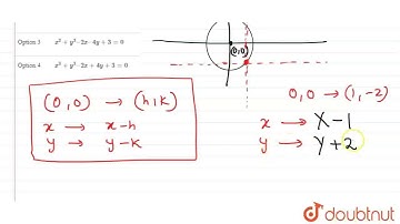 Keeping coordinate axes parallel, the origin is shifted to a point (1, –2), then transformed equ...