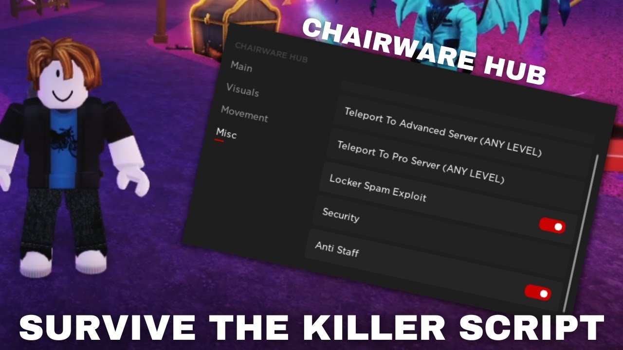 Survive The Killer Roblox Cheat – ChairWare 2022 GUI Menu