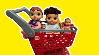 Baby Alive Abby goes Grocery shopping at Target