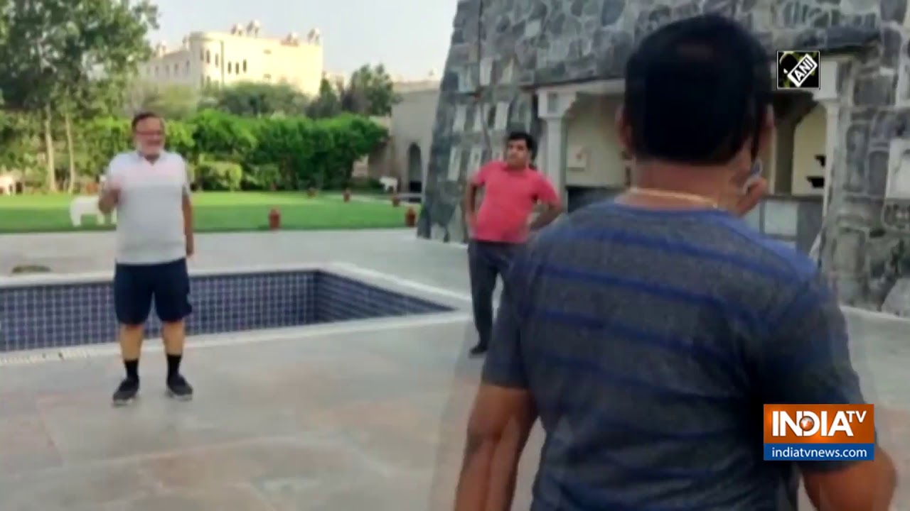 Watch: Congress MLAs exercise in Jaipur hotel amid political turmoil