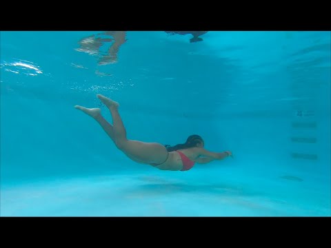 Black Ariel | Trying underwater tricks | ASMR swimming sounds | Splits & Backflips underwater