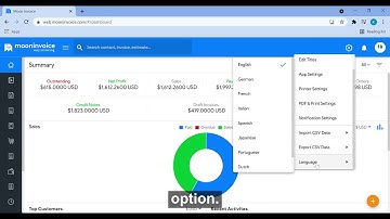 How to Change the Default App Language in Moon Invoice?