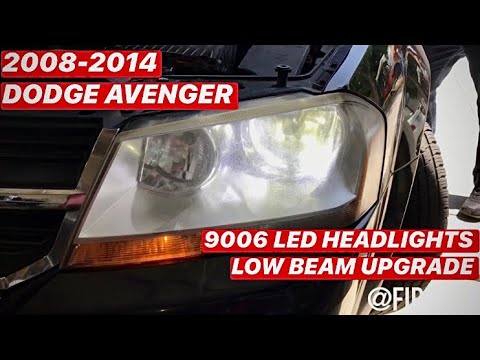 2008-2014 DODGE AVENGER 9006 LED HEADLIGHTS LOW BEAM BULBS UPGRADE INSTALLATION