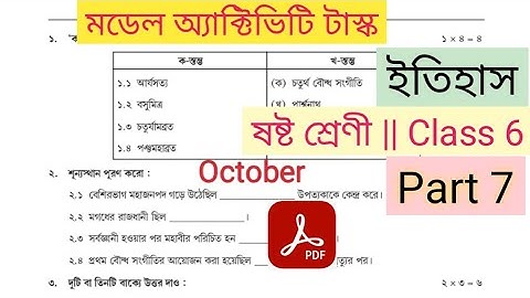 class 6 history model activity task class 6 part 7