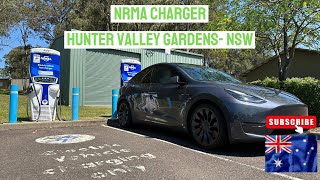 Hunter Valley Gardens NSW - NRMA Charging station with my Tesla Model Y