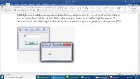 ileri excel Ders3 (Formlar Arası Geçiş)