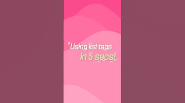 Using List Tags in 5 Secs! #html #htmltags #htmltutorial #webdevelopment