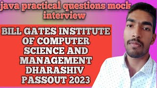 Java Fresher Practical Session for BCA 2023 Pass out | 🚀 Mock Interview Part 2 #java