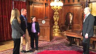 Miracle Child Caden Capitani Meets Governor Tom Wolf