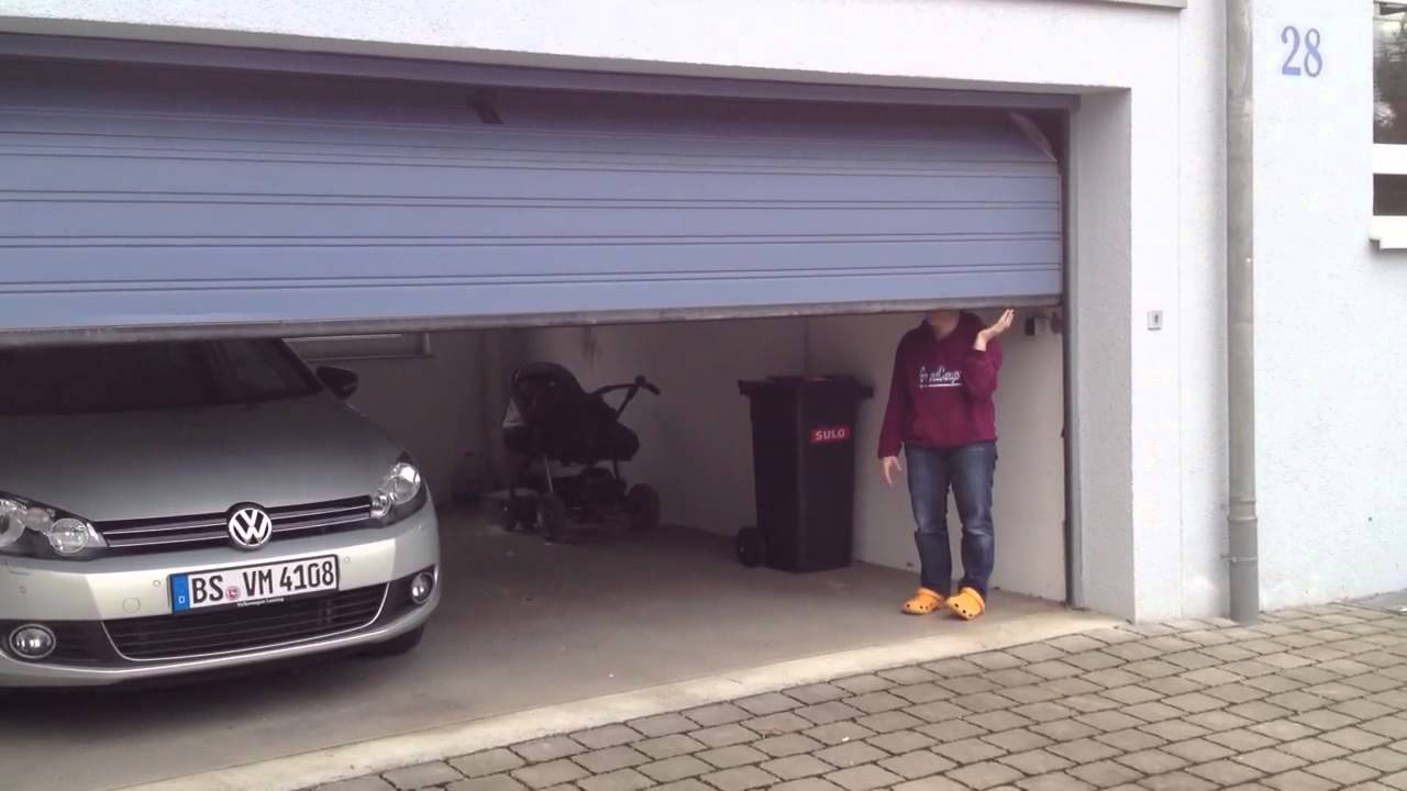 Garagentor geht beim blockieren hoch - YouTube
