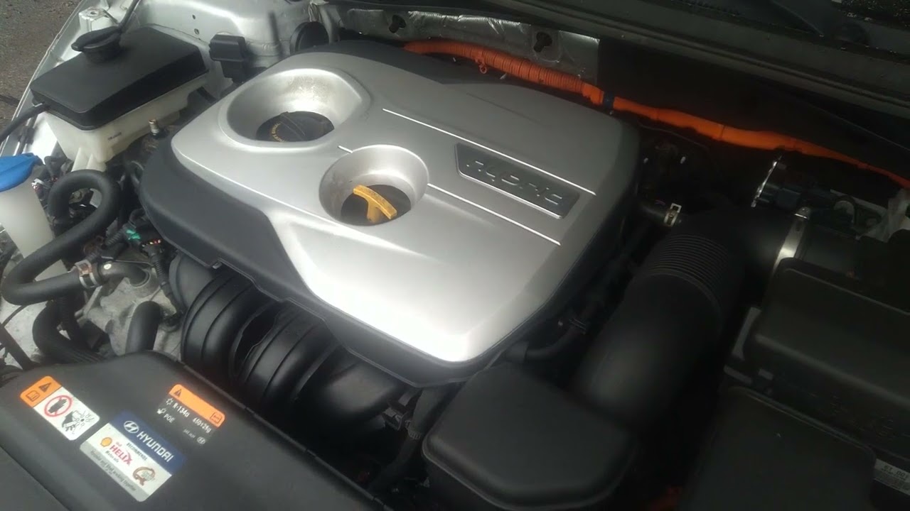 Звук мотора Hyundai Nu Hybrid от 2016 Hyundai Sonata Hybrid Se KMHE24L17GA015168