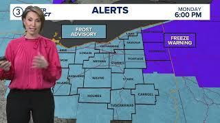 Northeast Ohio weather forecast: Frost tonight, rain tomorrow night