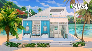 알록달록 비치 카페 심즈4 건축 스피드 빌드 Sims 4 Speed Build Colorful Beach Cafe 
