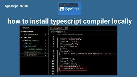 how to install typescript compiler locally