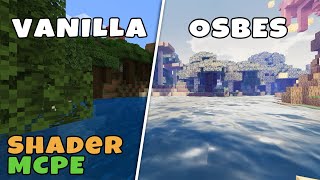 Minecraft Pe Vanilla vs OSBES Shader | BEST Realistic ultra shaders for MCPE 1.16+ screenshot 1