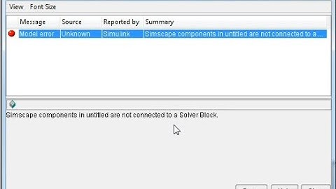 Simscape components are not connected to a solver block + How to connect a solver block in simscape