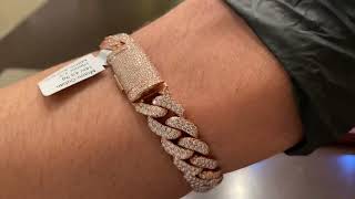 Daniel Jewelry Inc. VS1 Diamond Miami Cuban Link Bracelet x Diamond Tester