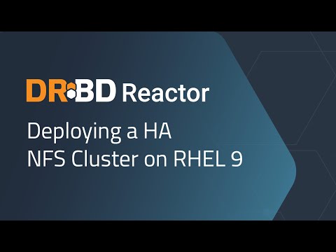 Deploying a Highly Available NFS Cluster on RHEL 9 with DRBD Reactor