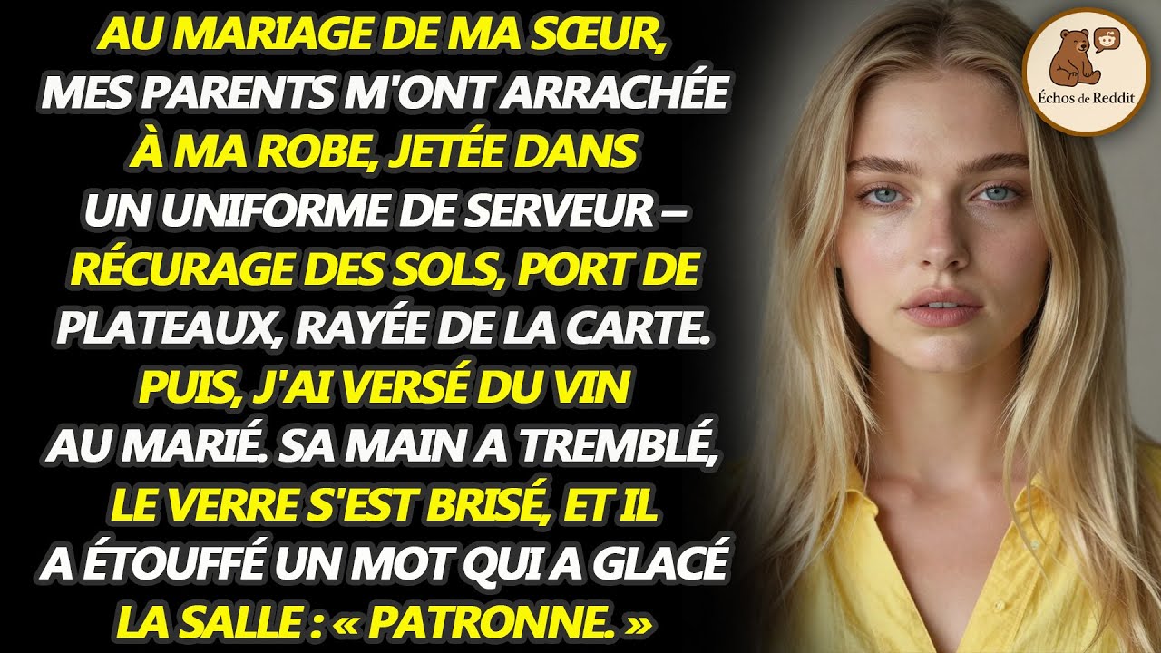 Le jour du mariage de ma sœur, mes parents m'ont traitée comme une servante - jusqu'à ce que son...
