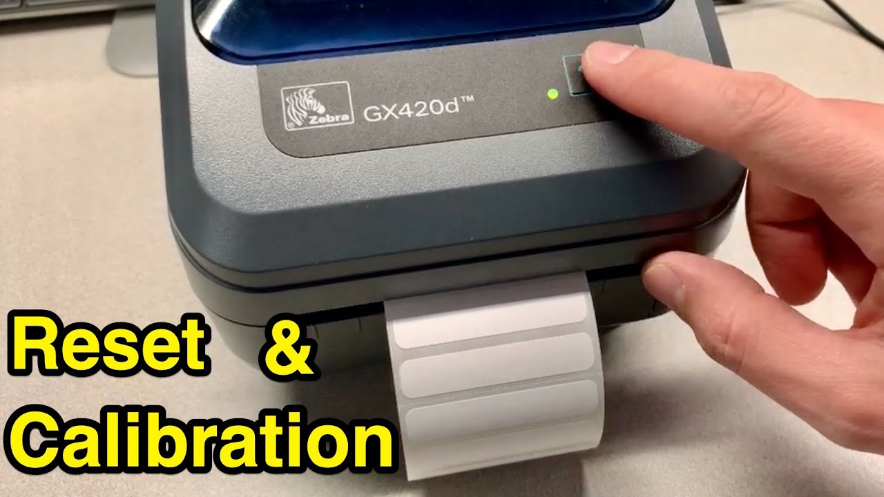 How to reset & calibrate Zebra series label printer - blinking red - GX420D. - YouTube