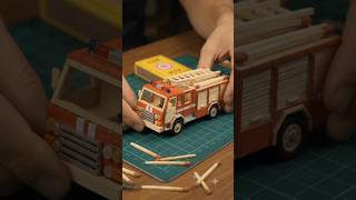 🔥 I Built a Fire Truck Using Only Matchsticks! 🚒😱