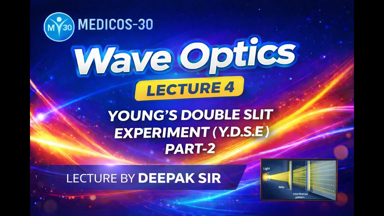 L- 4 | Wave optics | YOUNG'S DOUBLE SLIT EXPERIMENT | ( Y.D.S.E ) PART-2 