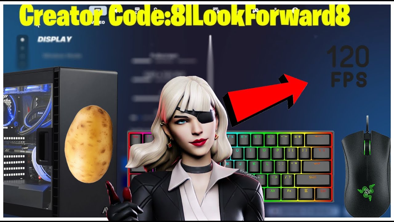 Best Fortnite Setting For LOW END PC | POTATO PC + Huge FPS Boost