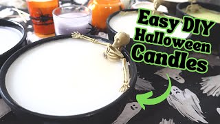 Viral Skeleton in Cauldron Bath Candle Tutorial / DIY Halloween Candles