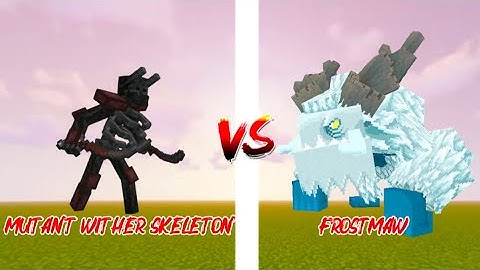 Mutant wither Skeleton VS Frostmaw | Minecraft java mob battle | epic mob fight