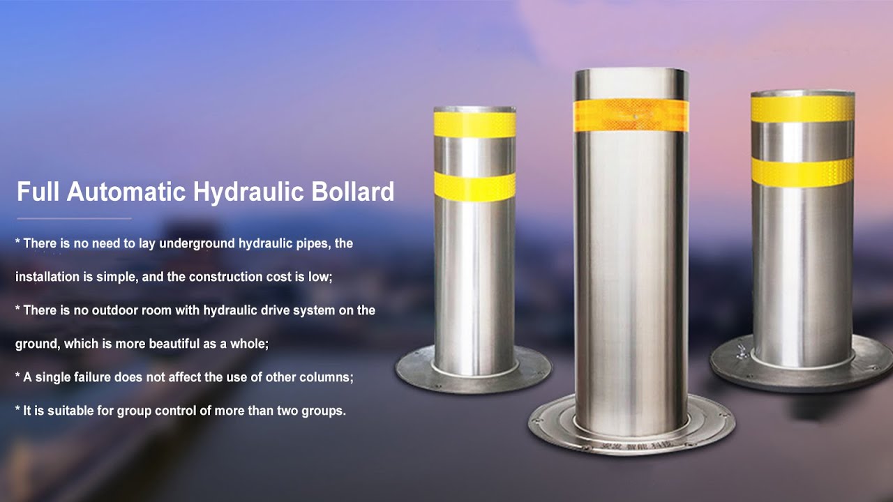 Zento Automatic Stainless Steel Retractable Traffic Road Safety Hydraulic Rising Bollard