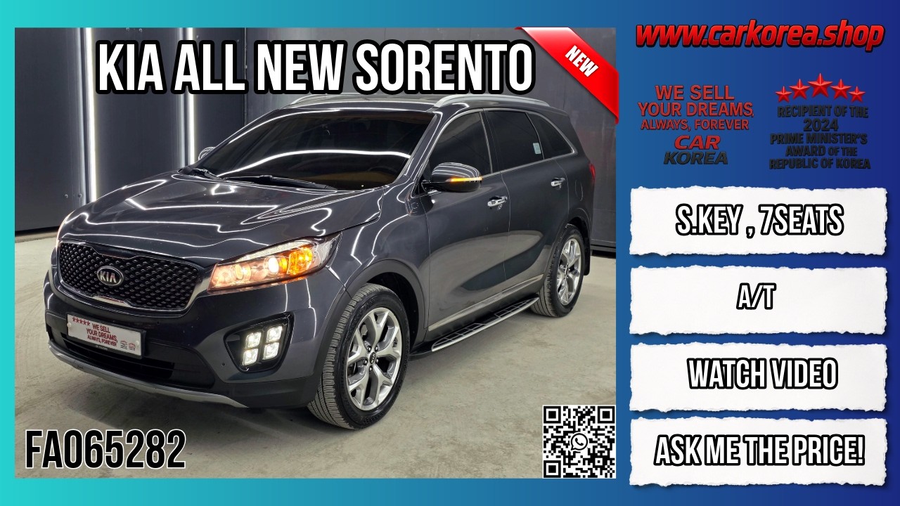 015 Kia All New Sorento FA065282 #carkorea #costarica #guatemala #albania #kosovo #rwanda #koreacar