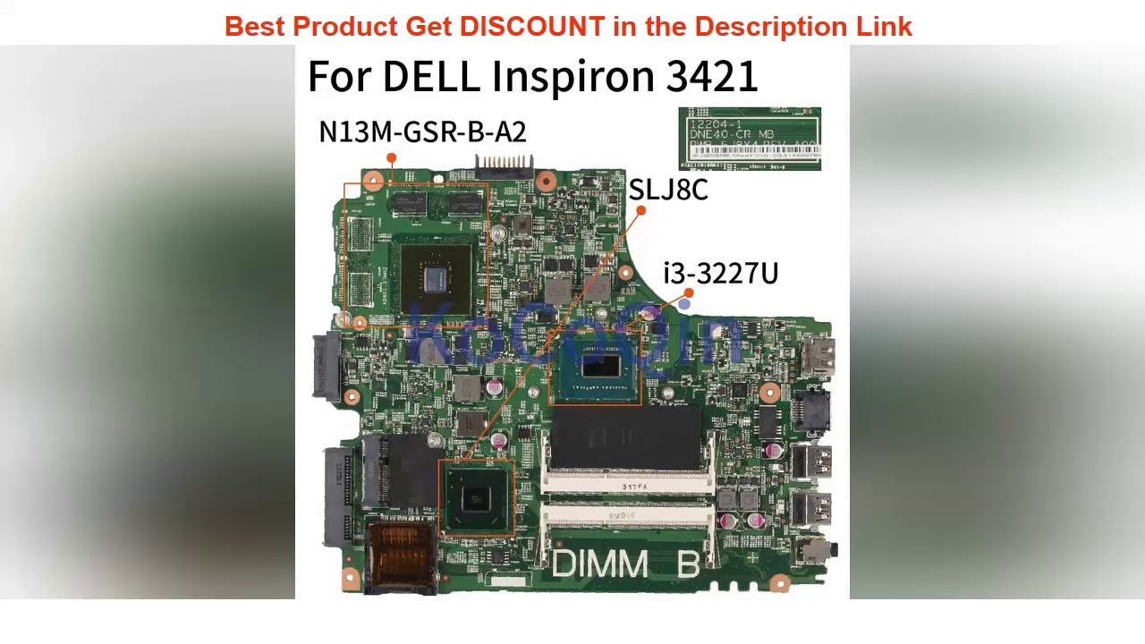 z390 taichi ultimate | KoCoQin Laptop motherboard For DELL Inspiron 3421 Mainboard 12204-1 CN-0TNKT