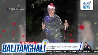 Babaeng Pinuluputan Ang Sarili Ng Solar Christmas Lights, Agaw - Eksena... Balitanghali